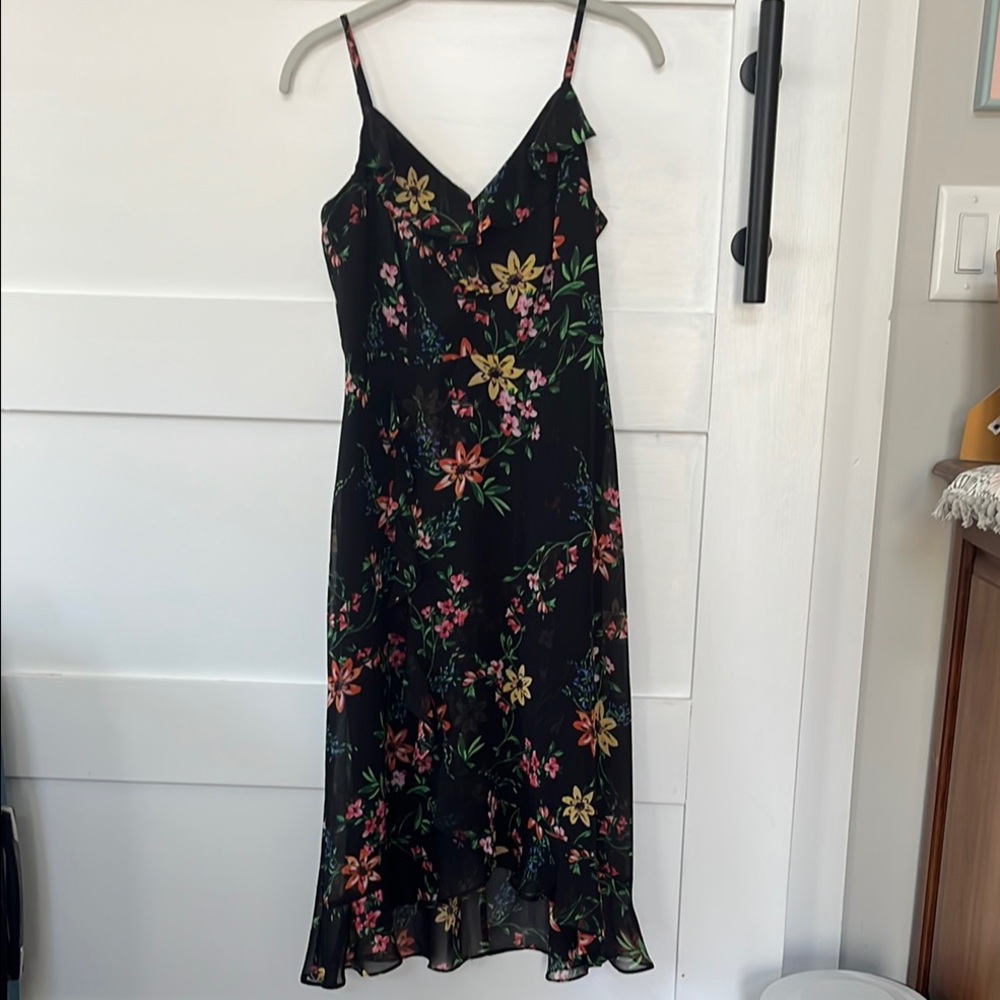 Floral Black Dress